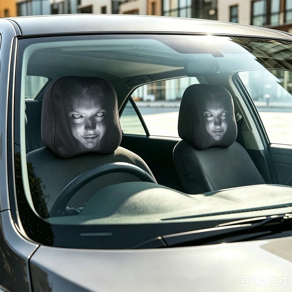 Scary Car Headrest Covers